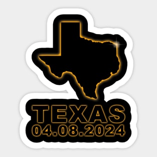 Total Solar Eclipse April 8 2024 Texas Path Of Totality Sticker